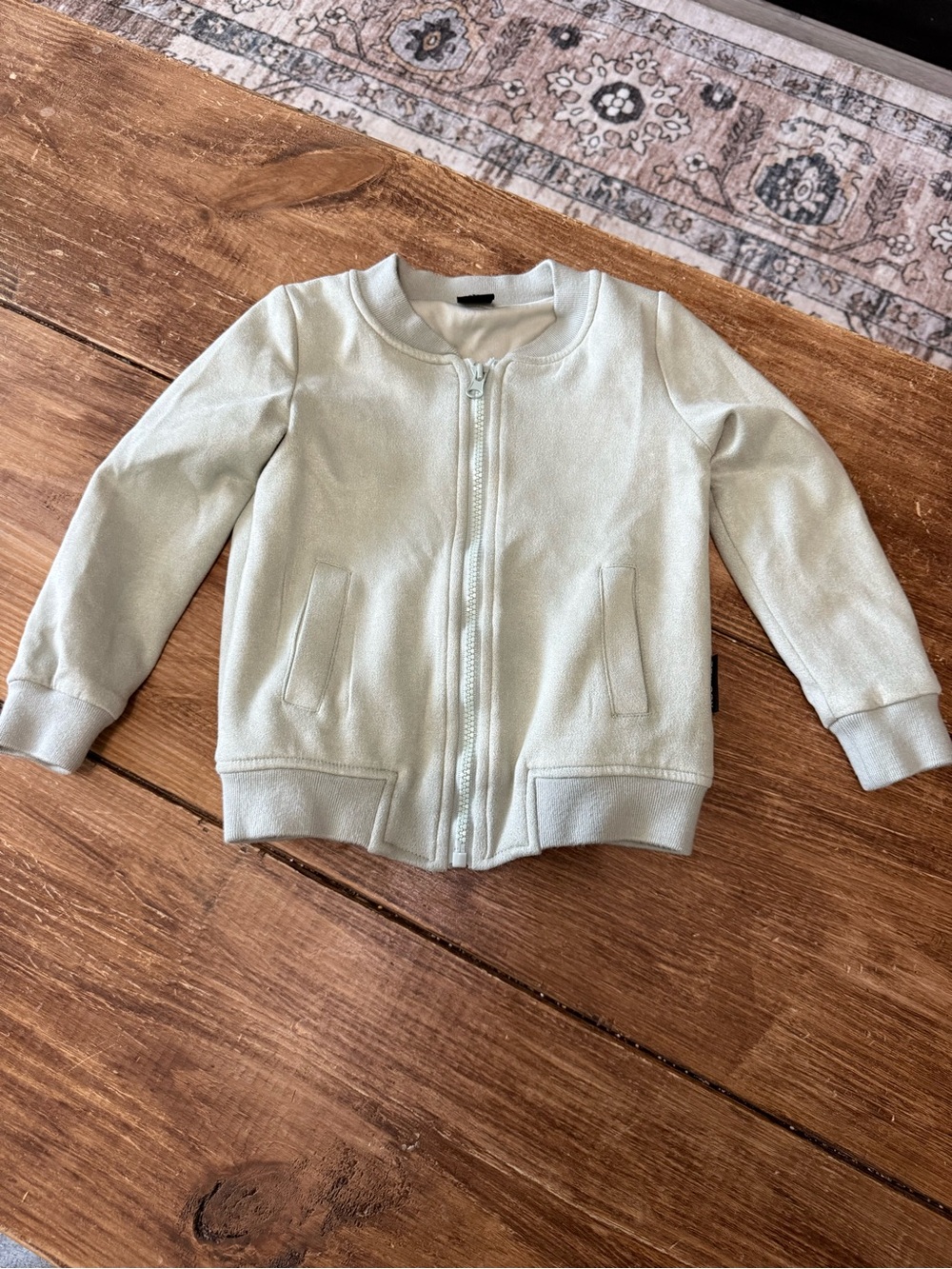 Kids Zip-Up Sweatshirt Jacket - Sage Green